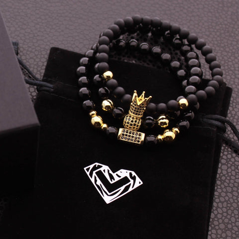 Image of Ensemble Bracelets Contraste Triple - Precious Kingly G