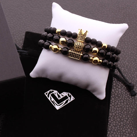 Image of Ensemble Bracelets Contraste Triple - Precious Kingly G