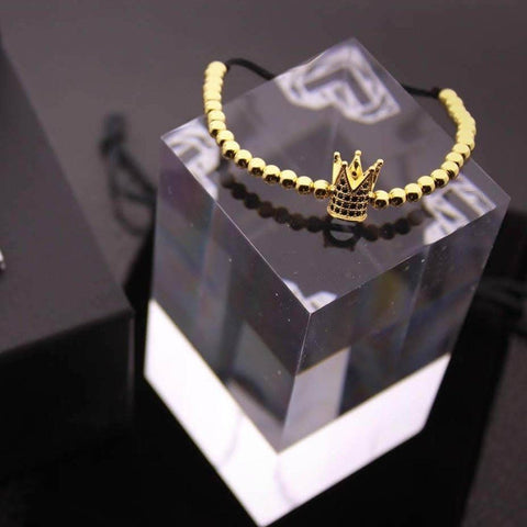 Image of Bracelet Ajustable Couronne Hématite - Crown G Bracelets