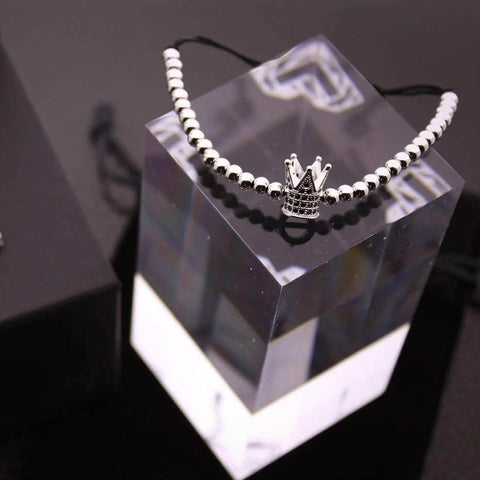 Image of Bracelet Ajustable Couronne Hématite - Crown S Bracelets