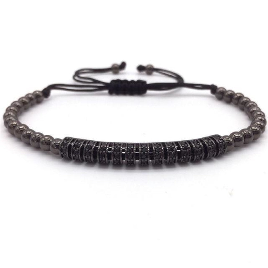 Bracelet Ajustable Hématite - Columnia B Anneau / Noir Bracelets