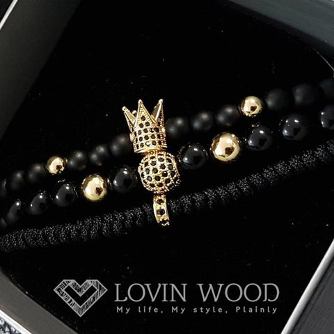Image of Ensemble Bracelets Ajustables Gold Queen - Alexis Furler Allexis / Or Bracelets