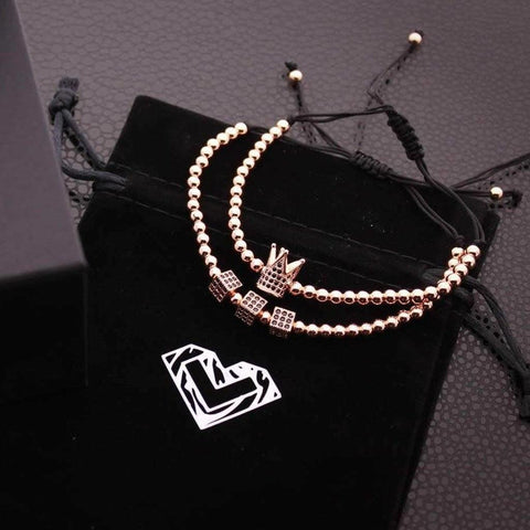 Image of Ensemble Bracelets Ajustables Hématite - Queen Game P Bracelets