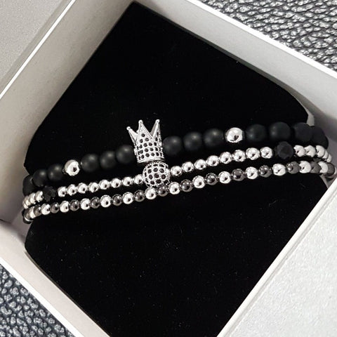 Image of Ensemble Bracelets Ajustables Silver Queen - Alexis Furler Bracelets