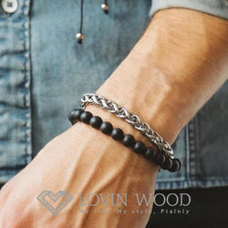 Ensemble Bracelets Perles Noires - Enchained Modele I Bracelets