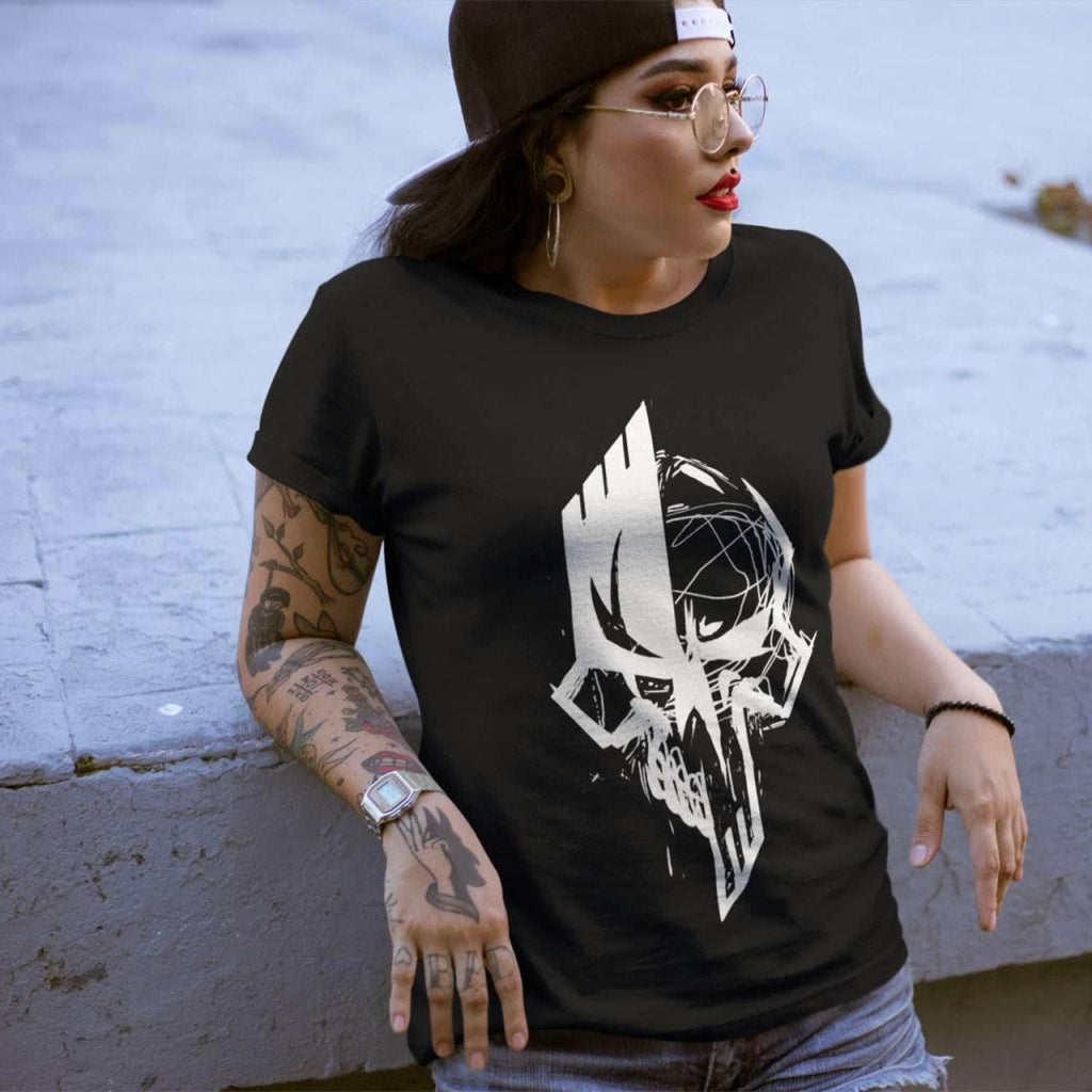 T-Shirt Dark Skull Femme / Noir Xs