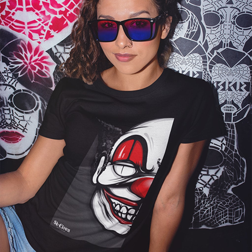 T-Shirt Demi Sk-Clown Femme / Noir Xs